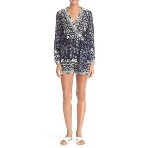 SEA New York Navy Bandanna Print Short Romper size 0